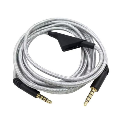 For Logitech Astro A10 / A40 / A30 2m Gaming Headset Cable Braided Audio Cable, Black Button, Black White Button, Gray Black Button, Black Tuning, Blue Tuning, Gray Tuning, Red Black Square, Black Square
