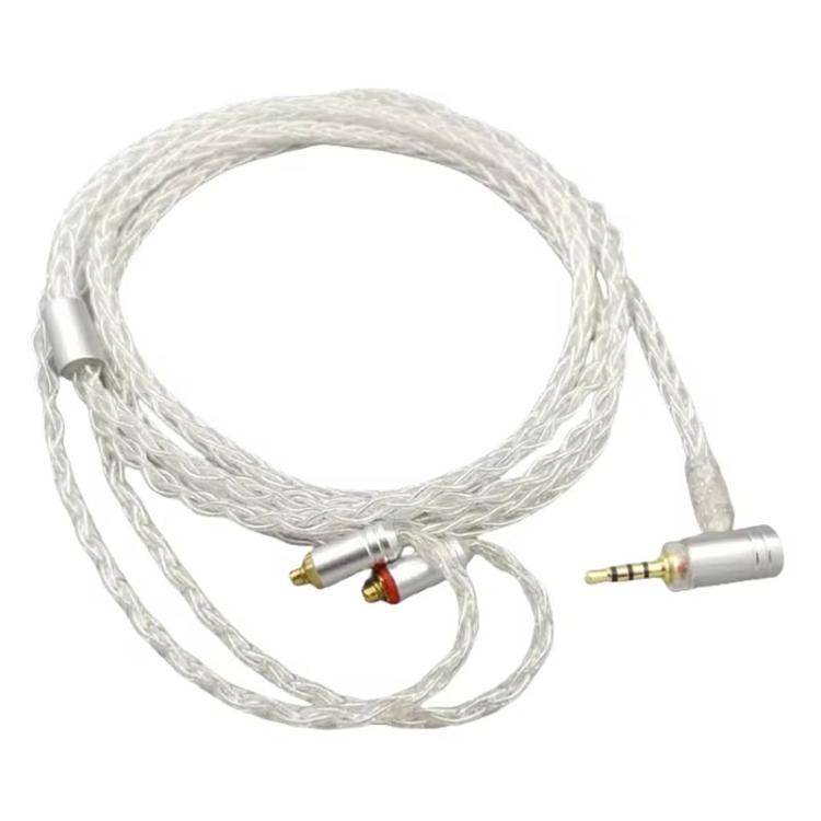 1.2m 8 Core Single Crystal Copper Silver Plated MMCX Headphone Upgrade Cable, For Shure SE215 / SE535 / SE846 / UE900, Black 2.5mm Balance, Black 4.4mm Balance, Transparent 2.5mm Balance, Transparent 3.5mm Stereo, Transparent 4.4mm Balance