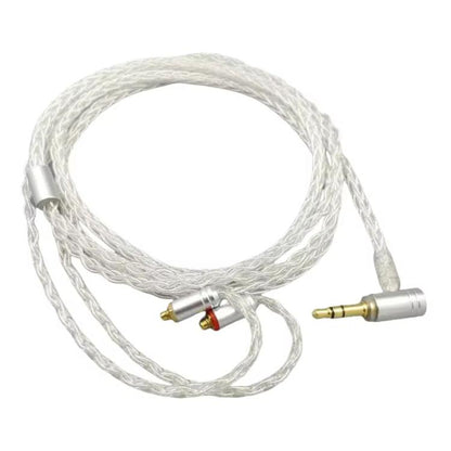 1.2m 8 Core Single Crystal Copper Silver Plated MMCX Headphone Upgrade Cable, For Shure SE215 / SE535 / SE846 / UE900, Black 2.5mm Balance, Black 4.4mm Balance, Transparent 2.5mm Balance, Transparent 3.5mm Stereo, Transparent 4.4mm Balance
