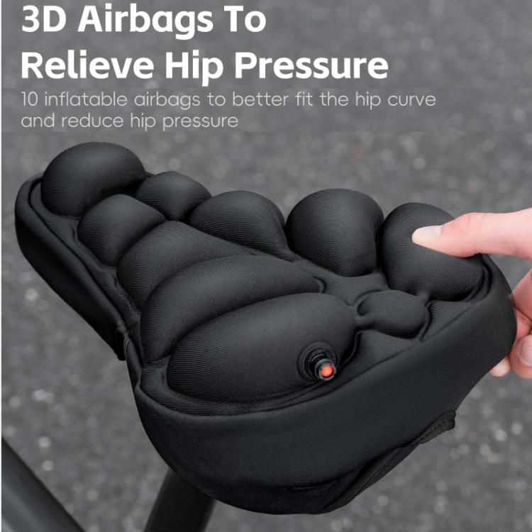 WEST BIKING YP0801259-260 Universal Heat Dissipating Inflatable Bicycle Seat Cover Cycling Mountain Bike Airbag Seat Cover, Small, Large