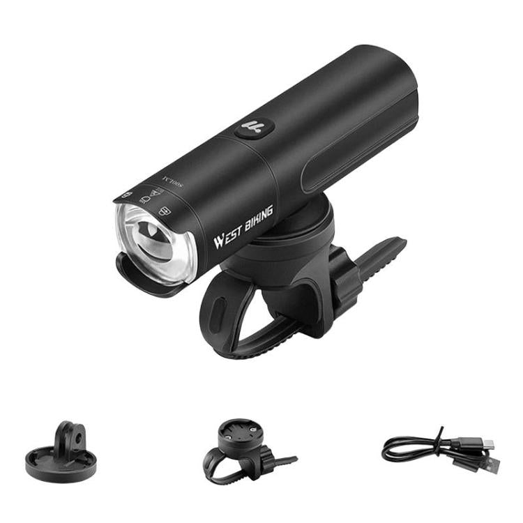 WEST BIKING Bicycle High-Brightness Rechargeable Headlight With Power Reminder Rotatable Function, 600 Lumens, 800 Lumens