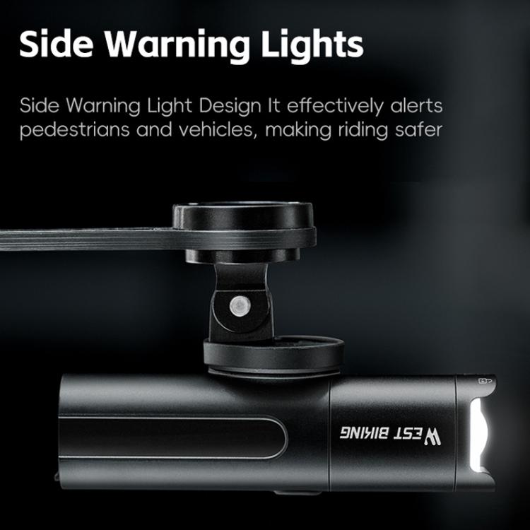 WEST BIKING Bicycle High-Brightness Rechargeable Headlight With Power Reminder Rotatable Function, 600 Lumens, 800 Lumens