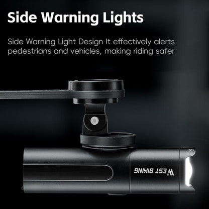 WEST BIKING Bicycle High-Brightness Rechargeable Headlight With Power Reminder Rotatable Function, 600 Lumens, 800 Lumens