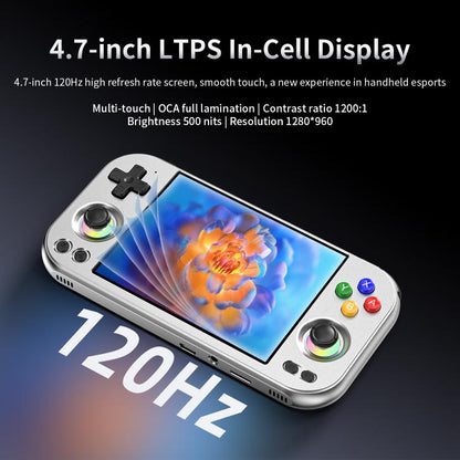 ANBERNIC RG 477M  Android 14 Handheld Game Console With Aluminum Alloy Body, 4.7-Inch LTPS In-Cell Touch Screen, 3D Hall Joystick & Self-Developed AI Assistant, 128G, 256G