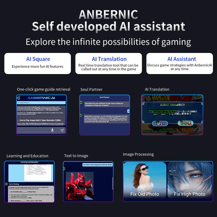 ANBERNIC RG 477M  Android 14 Handheld Game Console With Aluminum Alloy Body, 4.7-Inch LTPS In-Cell Touch Screen, 3D Hall Joystick & Self-Developed AI Assistant, 128G, 256G