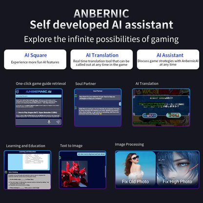ANBERNIC RG 477M  Android 14 Handheld Game Console With Aluminum Alloy Body, 4.7-Inch LTPS In-Cell Touch Screen, 3D Hall Joystick & Self-Developed AI Assistant, 128G, 256G