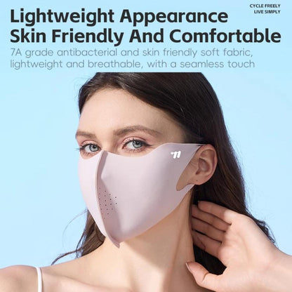 WEST BIKING UPF50+ 3D Seamless Ice-Silk Breathable Eye-Corner Ventilated Face Mask UV Protection Mask, One Size
