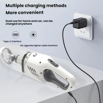 Car-mounted High-power Strong Suction Cordless Vacuum Cleaner, White 5500PA, White Brushless 12000PA