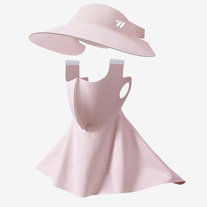 WEST BIKING 3 In 1 UV-Protective Cooling Mesh Breathable Detachable Sun Hat Face Mask Neck Scarf, One Size