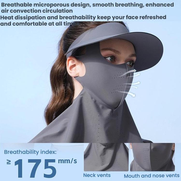 WEST BIKING 3 In 1 UV-Protective Cooling Mesh Breathable Detachable Sun Hat Face Mask Neck Scarf, One Size