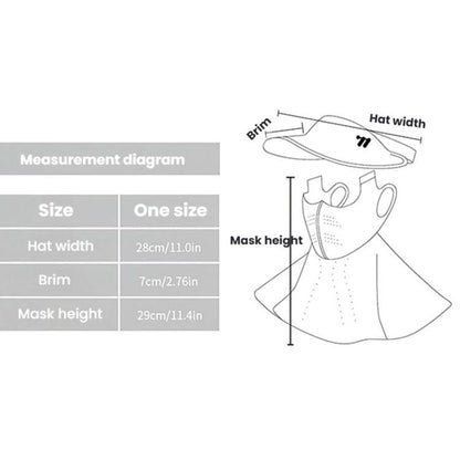 WEST BIKING 3 In 1 UV-Protective Cooling Mesh Breathable Detachable Sun Hat Face Mask Neck Scarf, One Size