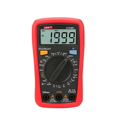 Palm Size Multimeter With Backlit LCD Display, 600V 10A AC/DC Voltage Tester, UNI-T UT33A+, UNI-T UT33B+, UNI-T UT33C+, UNI-T UT33D+