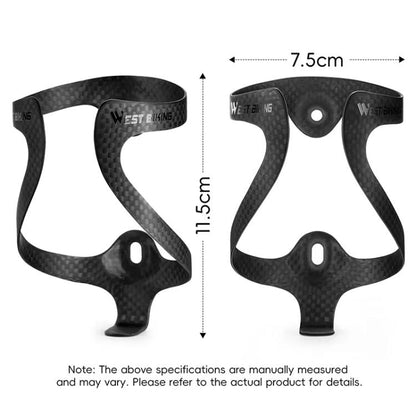 WEST BIKING Bicycle Carbon Fiber Water Bottle Cage Lightweight Cycling Water Bottle Holder, YP0704050