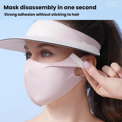 WEST BIKING 2 In 1 Outdoor Sports Sun Protection Mask UV-Blocking Sun Hat Cycling Breathable Face Cover, One Size