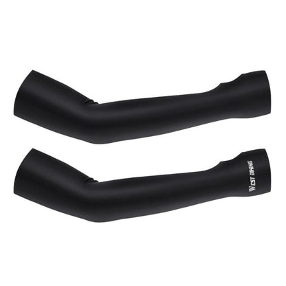 WEST BIKING 1pair Outdoor Cycling Ice Silk UV-Protective Arm Sleeves Fishing Travel Arm Protection Ice Sleeves