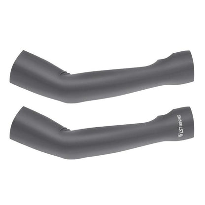 WEST BIKING 1pair Outdoor Cycling Ice Silk UV-Protective Arm Sleeves Fishing Travel Arm Protection Ice Sleeves