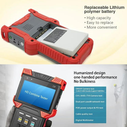 DT-T73 4 inch Engineering Tester Video Surveillance Tester, US Plug, EU Plug, UK Plug, AU Plug