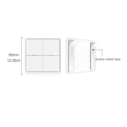 Graffiti Smart Home Wireless Scene Switch APP Timer 4-Button Adhesive Smart Switch, 4-Buttons