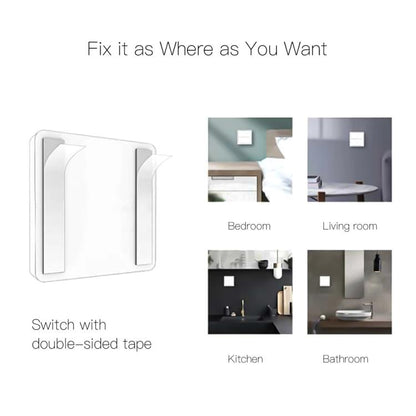 Graffiti Smart Home Wireless Scene Switch APP Timer 4-Button Adhesive Smart Switch, 4-Buttons