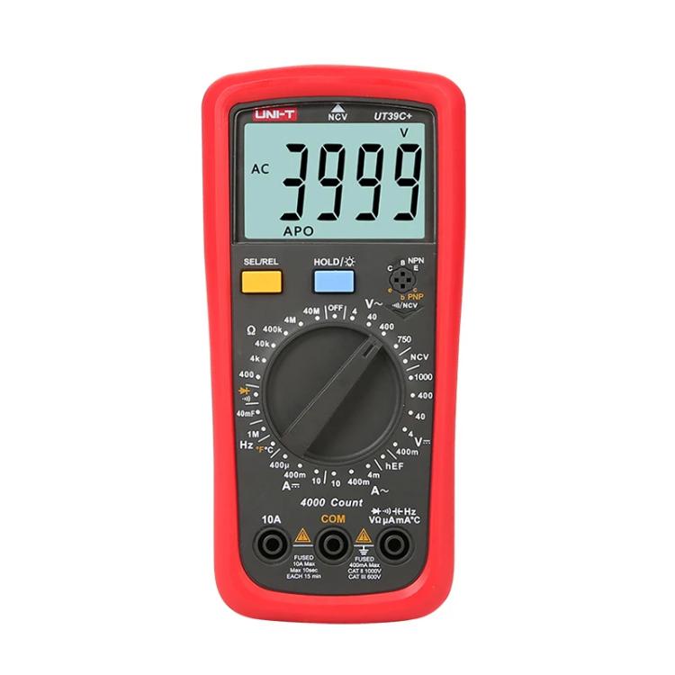 Digital Multimeter 1000V DC/750V AC Voltage, 10A Current Tester, UNI-T UT39A+, UNI-T UT39C+