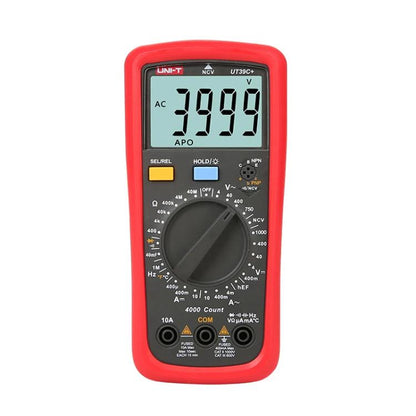 Digital Multimeter 1000V DC/750V AC Voltage, 10A Current Tester, UNI-T UT39A+, UNI-T UT39C+