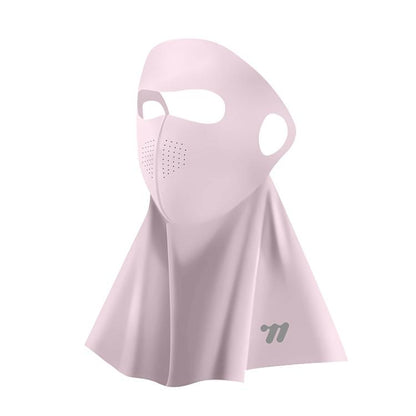 WEST BIKING Breathable Moisture-Wicking Quick-Dry Full-Face Sun Protection Mask Outdoor Cycling Sports Ice-Silk Neck Bib, One Size