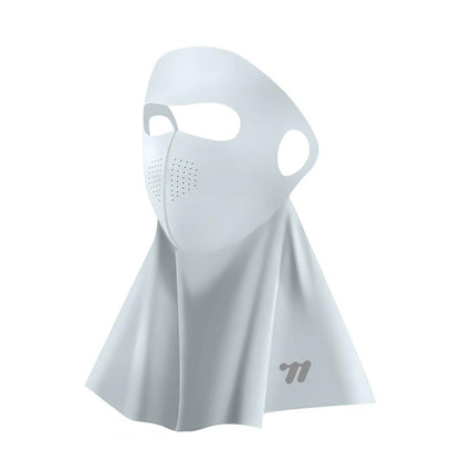 WEST BIKING Breathable Moisture-Wicking Quick-Dry Full-Face Sun Protection Mask Outdoor Cycling Sports Ice-Silk Neck Bib, One Size