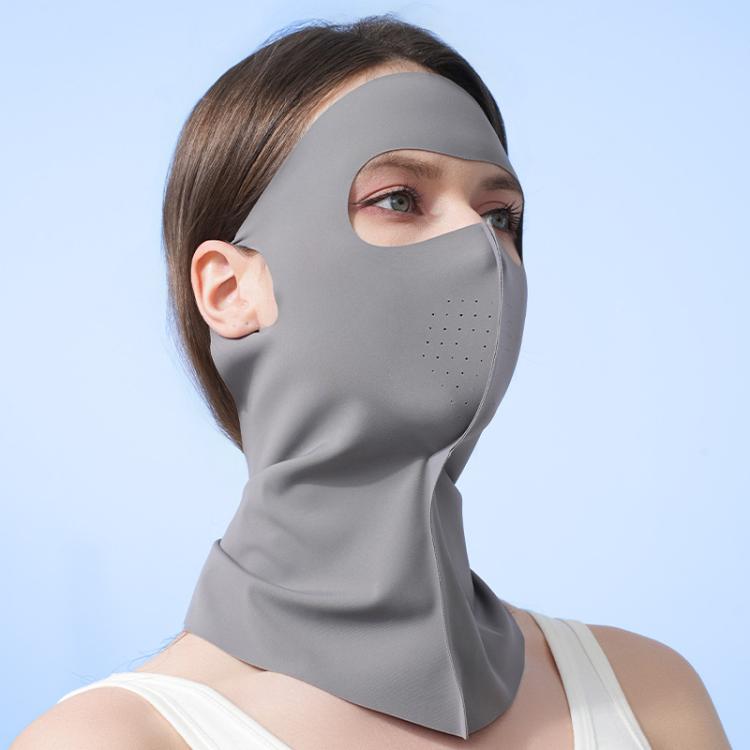 WEST BIKING Breathable Moisture-Wicking Quick-Dry Full-Face Sun Protection Mask Outdoor Cycling Sports Ice-Silk Neck Bib, One Size
