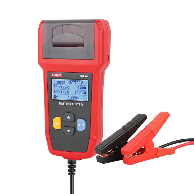 Car Battery Tester For AGM/GEL/EFB & Standard Batteries 3-250Ah Capacity Analyzer, UNI-T UT673A, UNI-T UT675A Printing Support