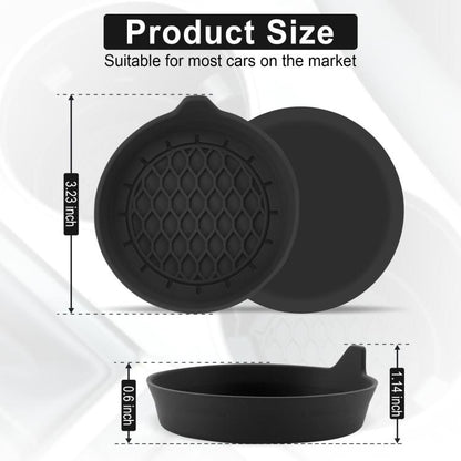 4pcs Anti-squeak Anti-slip Car Coaster With Handle