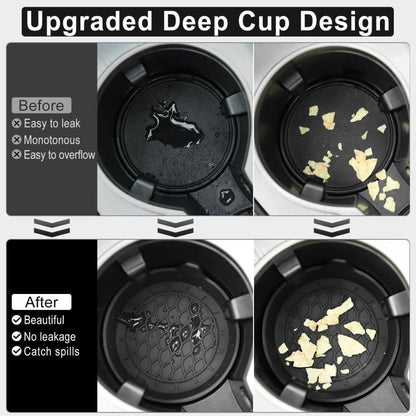 4pcs Anti-squeak Anti-slip Car Coaster With Handle
