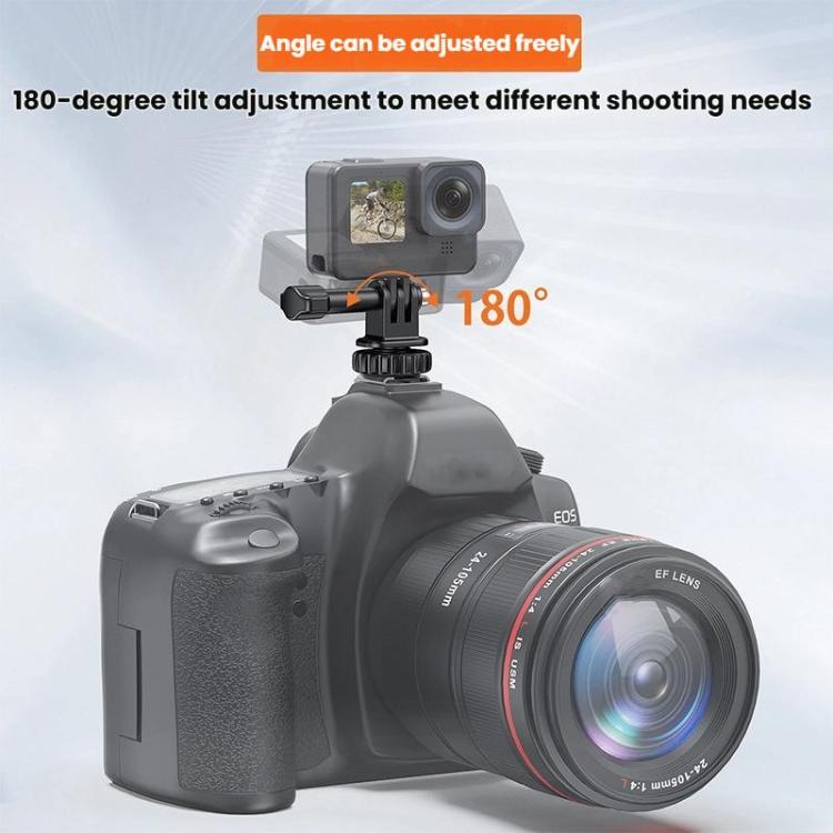 VRIG AC24 1/4 Cold Shoe Mount to Action Camera Adapter Cold Shoe Base F External Camera Tripod