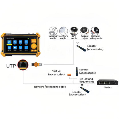 HD-3100C 5 Inch Engineering Tool Video Surveillance Tester, US Plug, EU Plug, UK Plug, AU Plug