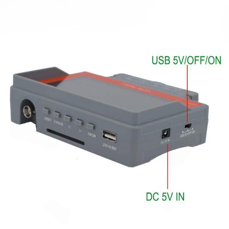 5300ACT 5 Inch HD Surveillance Tester Analog/Coaxial AHD/TVI/CVI Supports 8MP Engineering Tool, US Plug, EU Plug, UK Plug, AU Plug