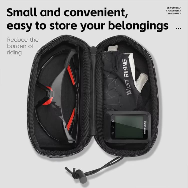 WEST BIKING Bicycle Glasses Hard Case Storage Bag Top Tube Bag Portable Crossbar Bag, YP0719454