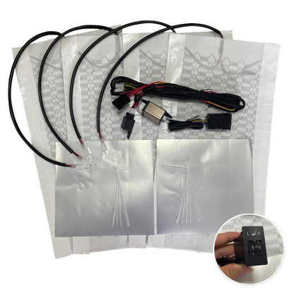 12V Universal Winter Car Seat Heating Pad, Set 2: 2-gear + Single Seat (2 Heating Pads), Set 2: 2-gear + 2 Seats (4 Heating Pads), Set 3: 3-gear + 2 Seats (4 Heating Pads), Set 5: 3-gear + Single Seat (2 Heating Pads)