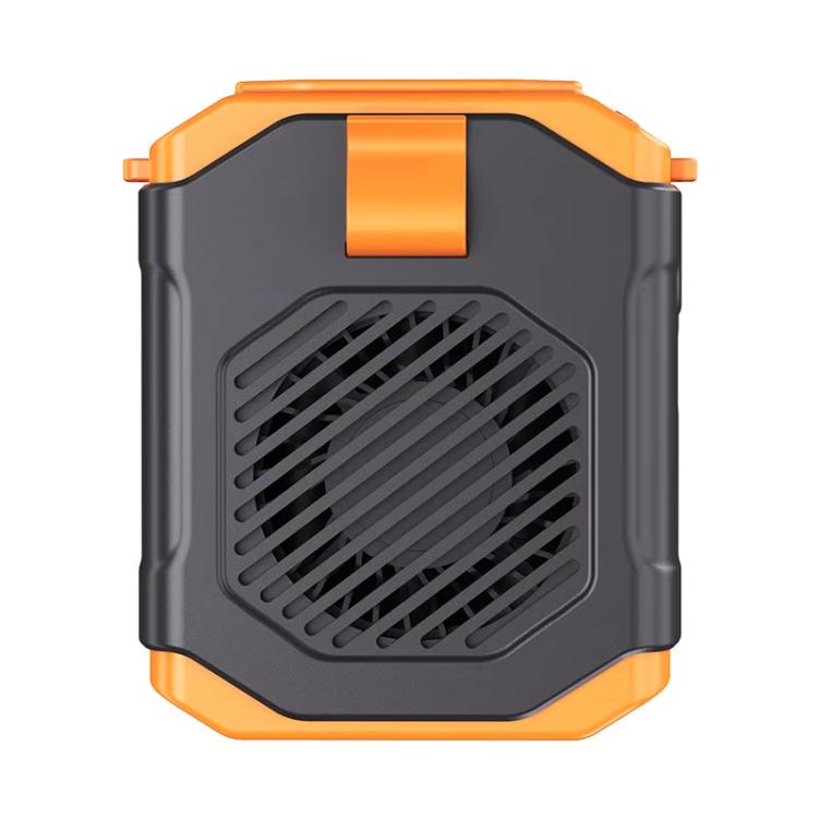F31 Rechargeable Waist-Mounted Clip Fan With 5-Speed Adjustable Airflow, Stand & Flashlight, F31 Green, F31 Orange