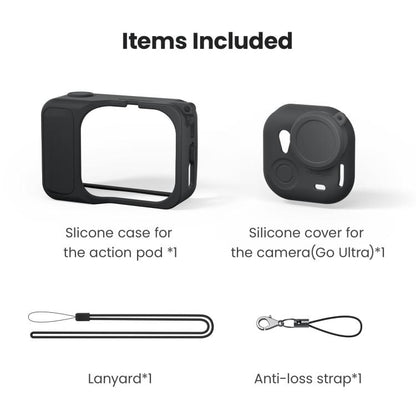 For Insta360 Go Ultra aMagisn Silicone Protective Case Kit All-round Protection Shell