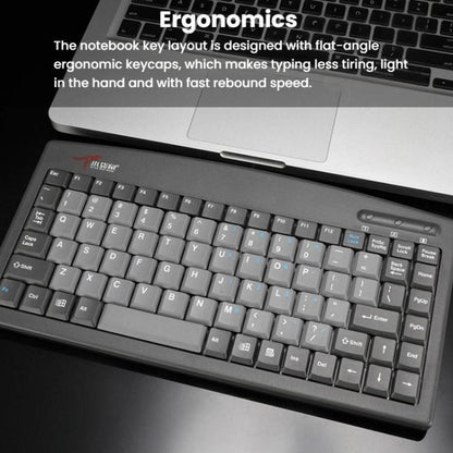 Little Kangaroo DS-9827 88 Key Wired Keyboard With Magnetic Ring Laptop Industrial Office Keyboard, PS2, USB