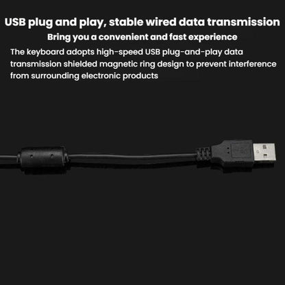 Little Kangaroo DS-9827 88 Key Wired Keyboard With Magnetic Ring Laptop Industrial Office Keyboard, PS2, USB