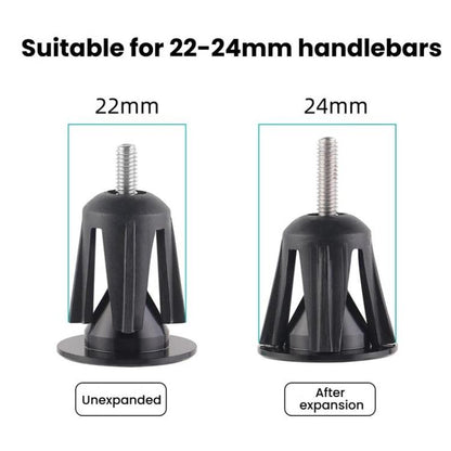 For 22-24mm Handlebar 1pair Bicycle Expanding Locking Aluminum Alloy Bar End Plug Cycling Accessories