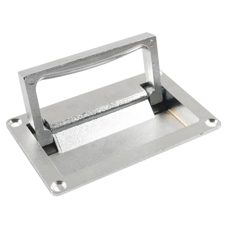 Recessed Foldable Invisible Handle for RV Boat Deck Hatches, Black, Black with Screws, Silver, Silver with Screws