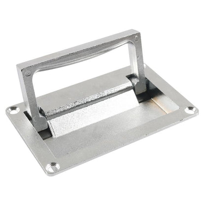 Recessed Foldable Invisible Handle for RV Boat Deck Hatches, Black, Black with Screws, Silver, Silver with Screws