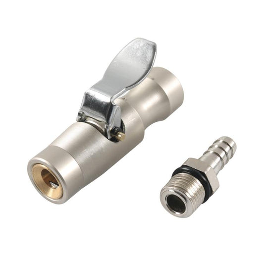 Car Air Pressure Gauge Self-Locking German-Style Air Pump Nozzle, Matte A10499-01, Black A10499-02, Matte + Male Inflator Connector A10506, Black + Male Inflator Connector A10507