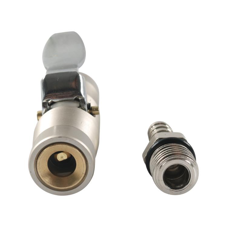 Car Air Pressure Gauge Self-Locking German-Style Air Pump Nozzle, Matte A10499-01, Black A10499-02, Matte + Male Inflator Connector A10506, Black + Male Inflator Connector A10507