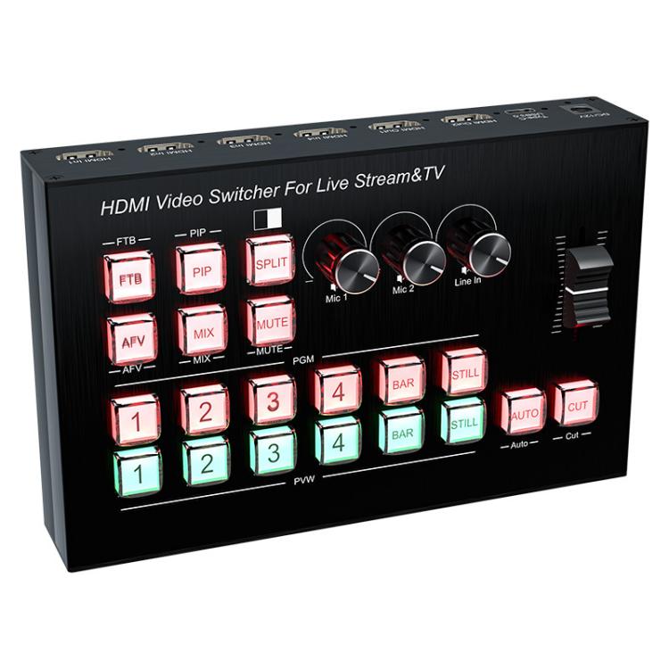 4 In 2 Out HDMI Guide Switchboard Type-C Capture Port OSD Display Game Switcher, EU Plug, UK Plug, US Plug