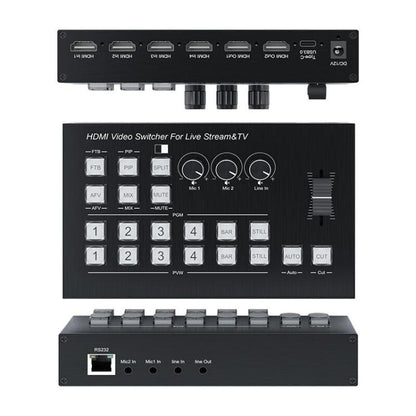 4 In 2 Out HDMI Guide Switchboard Type-C Capture Port OSD Display Game Switcher, EU Plug, UK Plug, US Plug