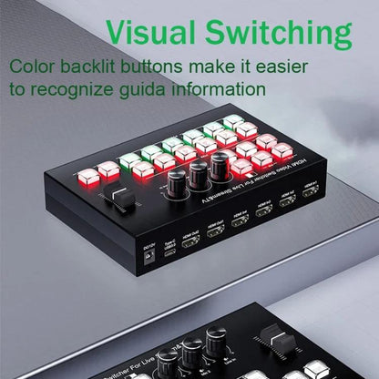 4 In 2 Out HDMI Guide Switchboard Type-C Capture Port OSD Display Game Switcher, EU Plug, UK Plug, US Plug
