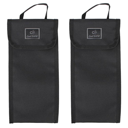 COOL CAMP F-3014 2pcs Outdoor Camping Tent Peg Storage Bag Rectangular Handheld Tool Bag