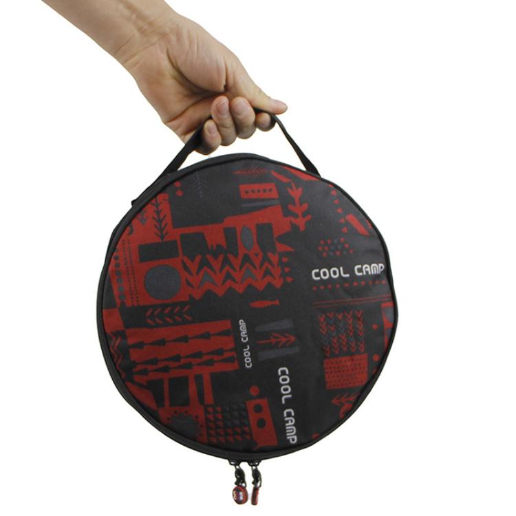 COOL CAMP CF-G669 Portable Bowl Dish Storage Bag Picnic Tableware Bag For Outdoor Camping, Circle
